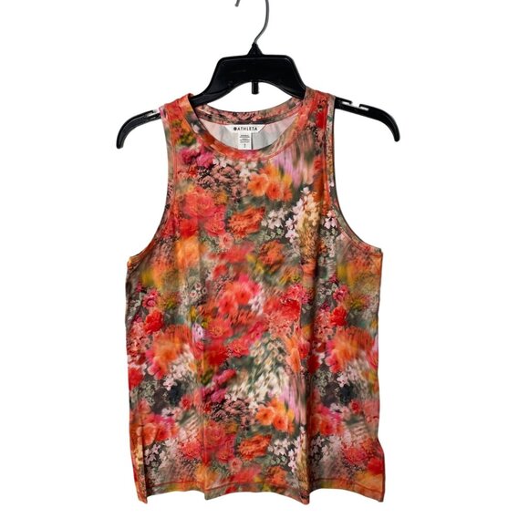 Athleta Tops - ATHLETA WOMEN'S RENEWED BLOOM SPRING PINK ZEPHYR REFINED TANK TOP SZ S